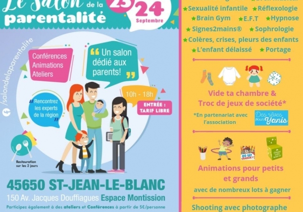 Salon de la parentalité Centre - Val de Loire le 23 et 24 septembre 2023