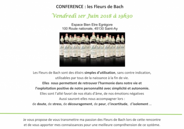 Conférence : Les fleurs de Bach